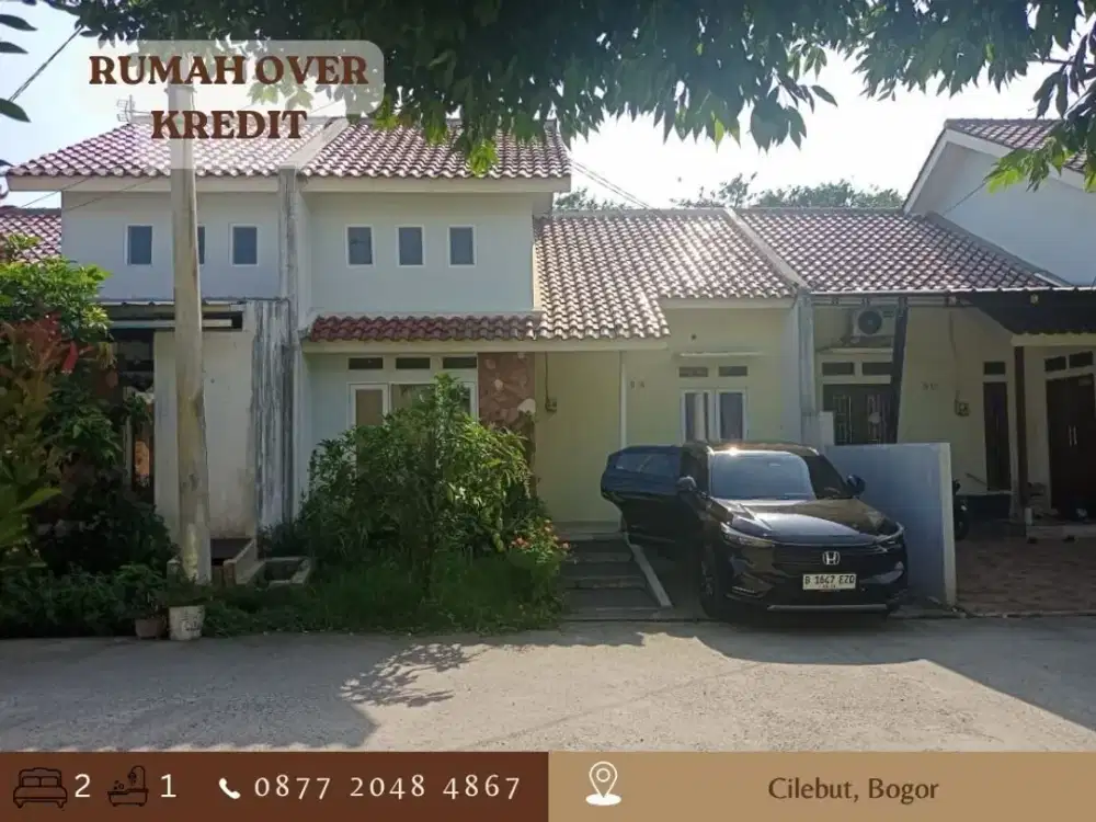 Rumah Take Over 49JT dkt Stasiun KA di Nuansa Alam Cilebut Asri Bogor