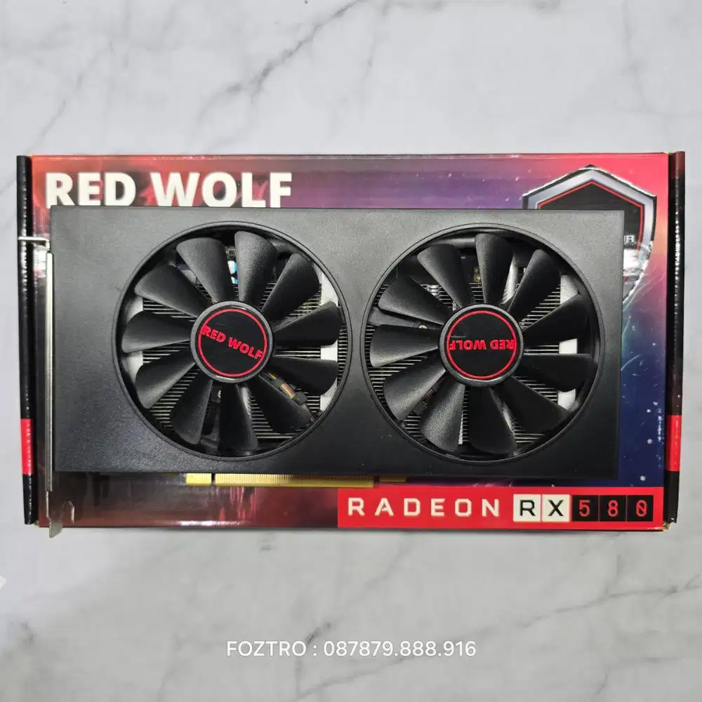 VGA AMD Radeon RX 580 8GB Redwolf Like New No Minus Garansi ON