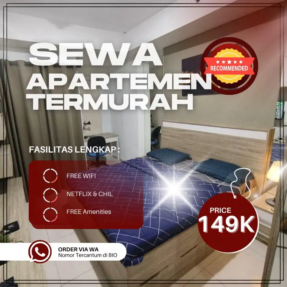 Sewa apartemen Harian/Transit Jakarta Sentra Timur Termurah