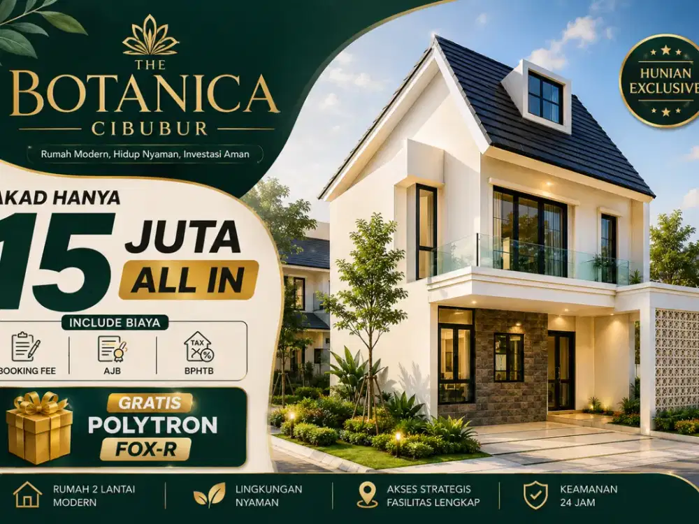 Rumah siap huni 2 lantai free ppn cileungsi Strategis dkt exit tol narogong