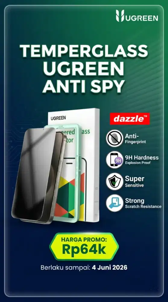 Temperglass Ugreen Anti Spy