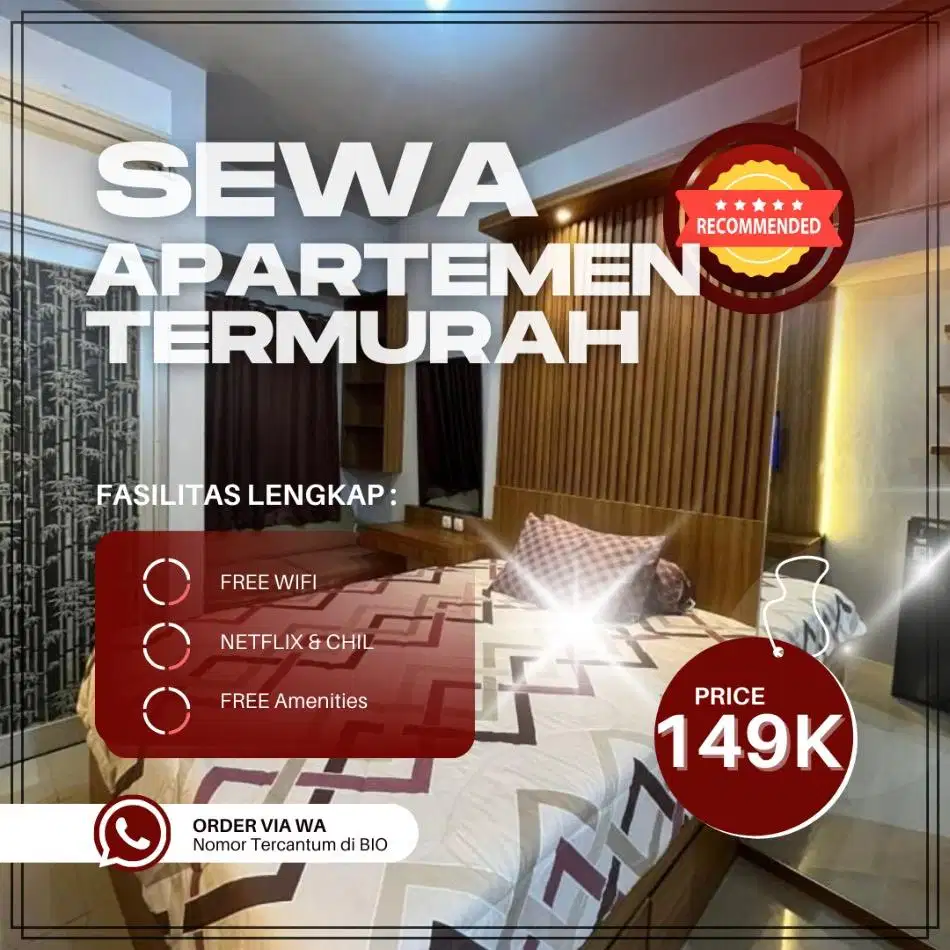 Sewa Apartemen Harian/Transit Green Pramuka City Jakarta Pusat Murah