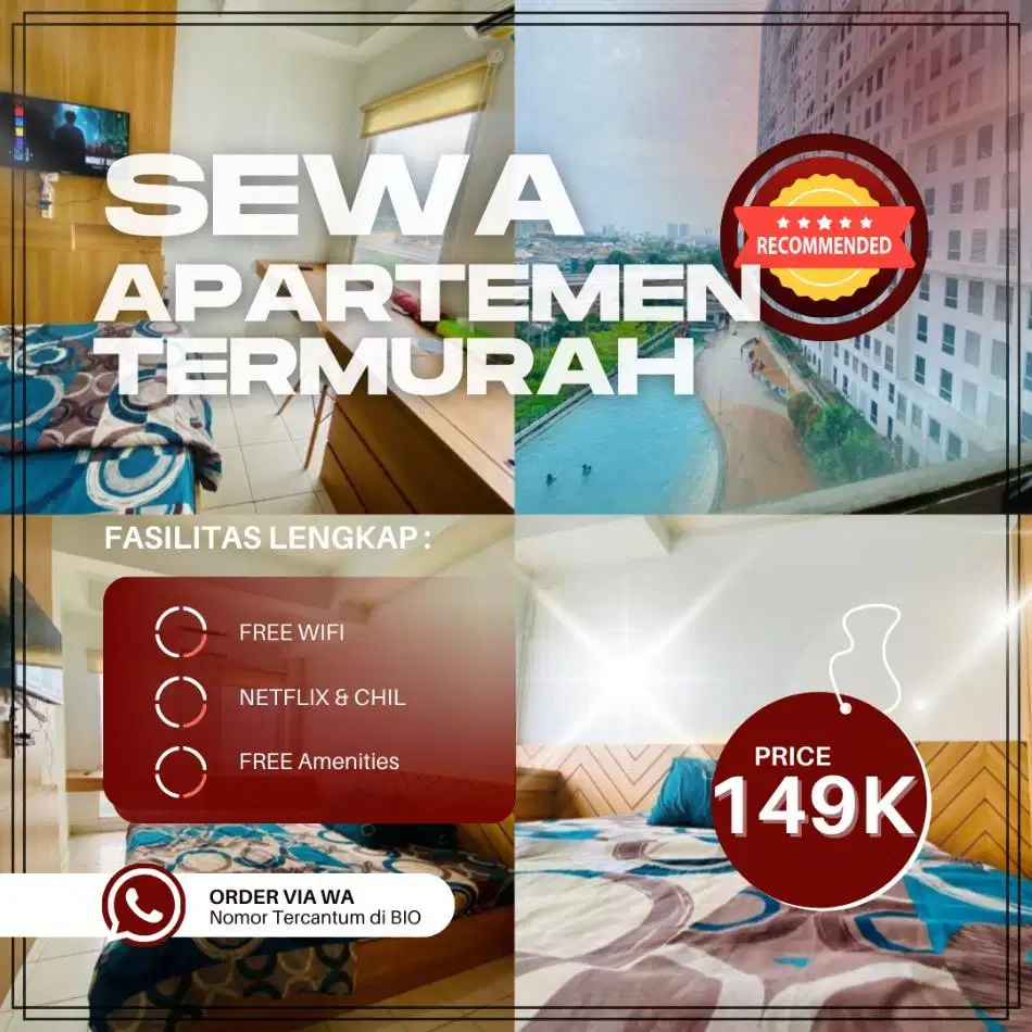 Sewa apartemen bekasi patraland urbano harian/transit termurah
