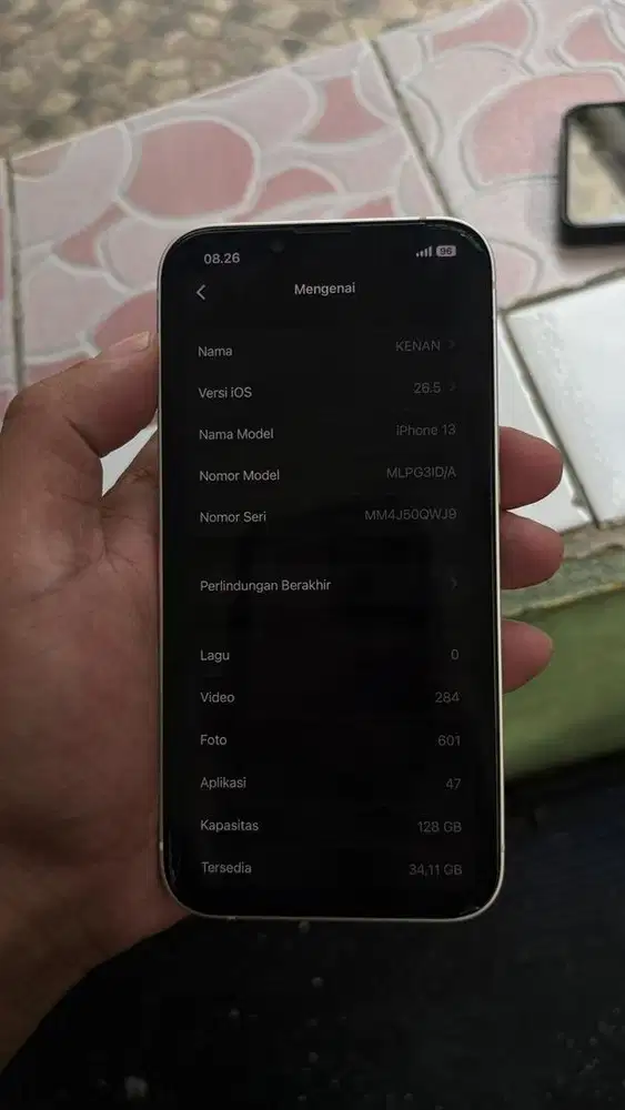 Second IPhone 13 128GB Starlight Ex Garansi Resmi