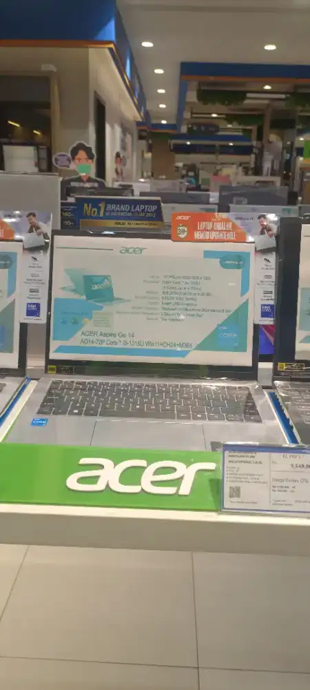 Acer Aspire Go Ag14-72p38gd Intel Core I3 8/512gb (Kredit Tanpa Dp)