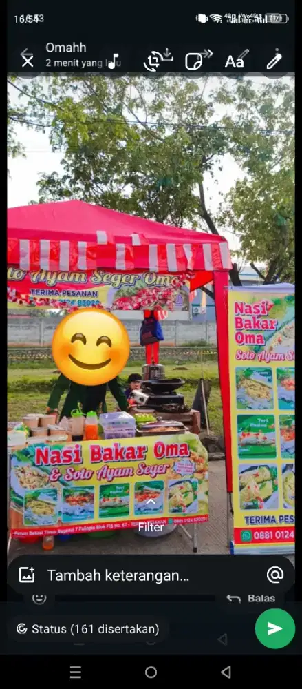 Tenda 2x2 & meja lipat