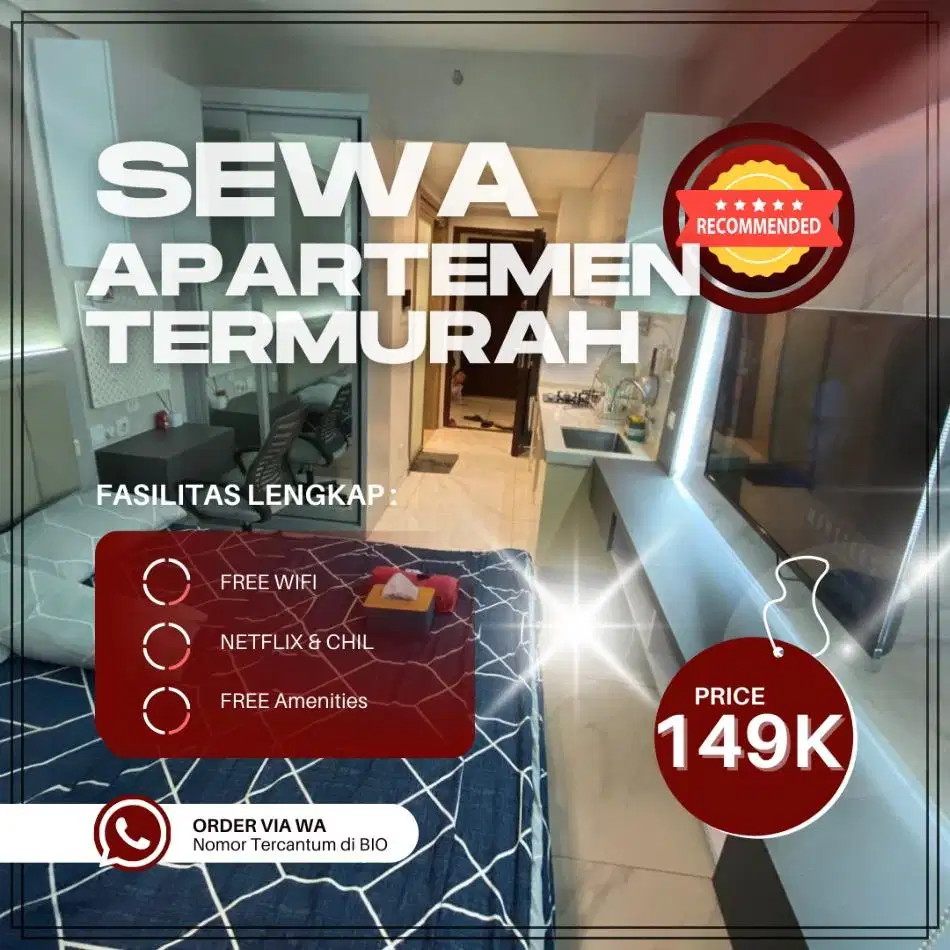 Sewa apartemen grand kamala lagoon Harian/Transit Termurah bekasi