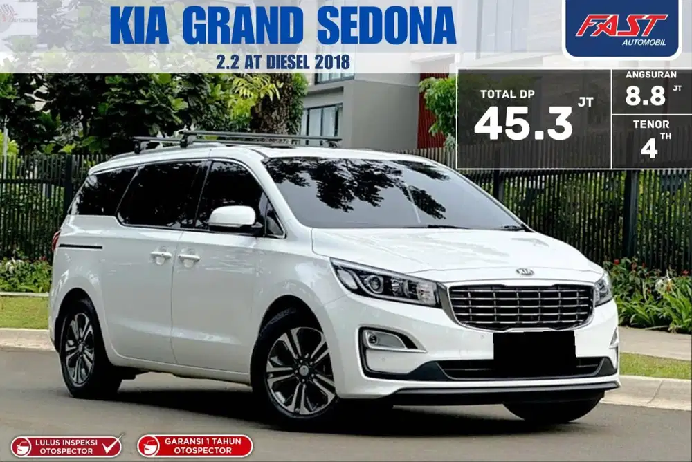 KIA GRAND SEDONA 2.2 DIESEL 2018 LOW KM.46RB & PAJAK PANJANG