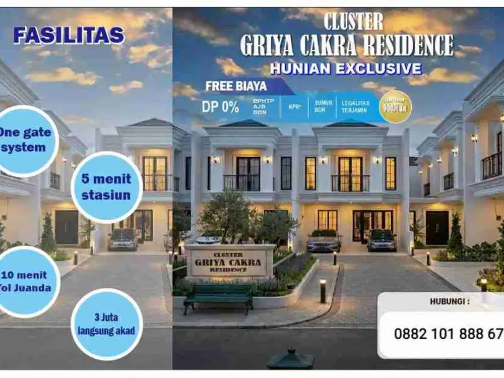 Rumah 2 Lantai Depan Jalan Strategis