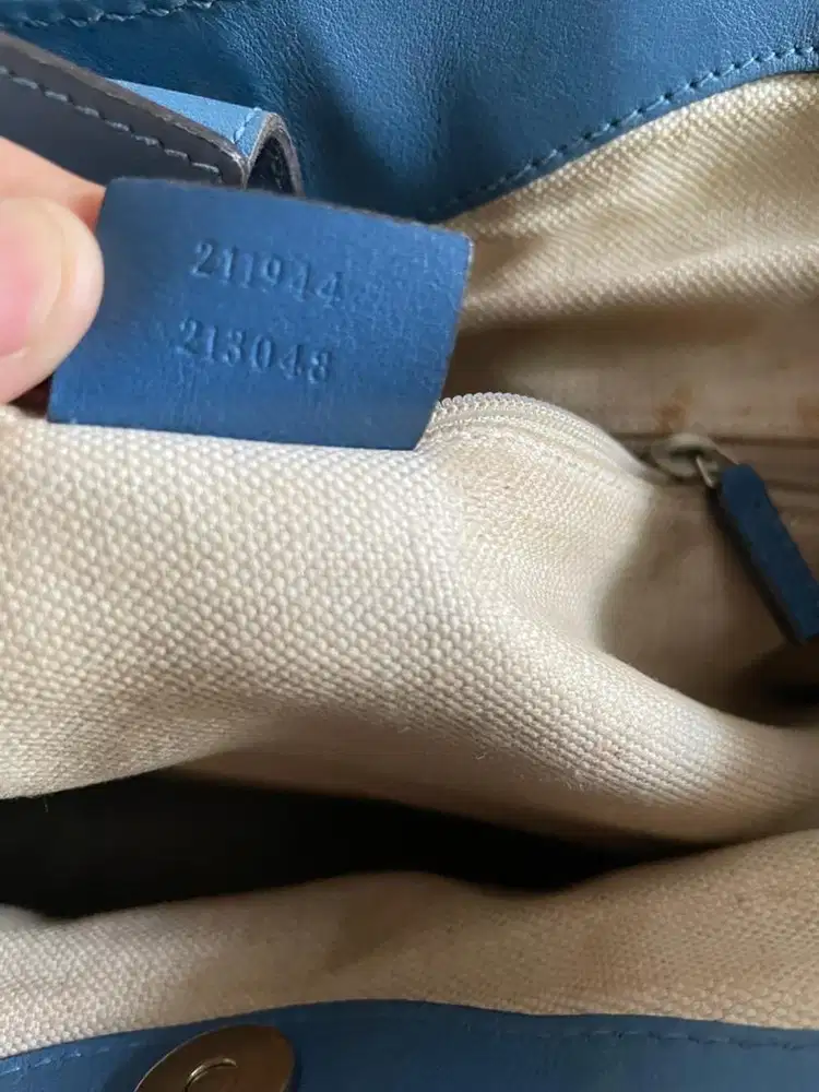 Gucci metallic slate blue