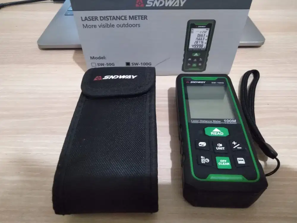 SNDWAY Meteran Digital Green Laser Hijau Outdoor 100-G