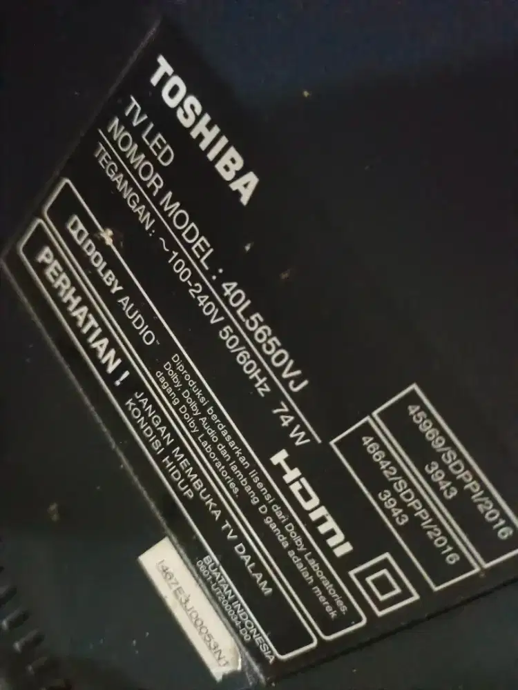 SMARTV TOSHIBA 40INCH