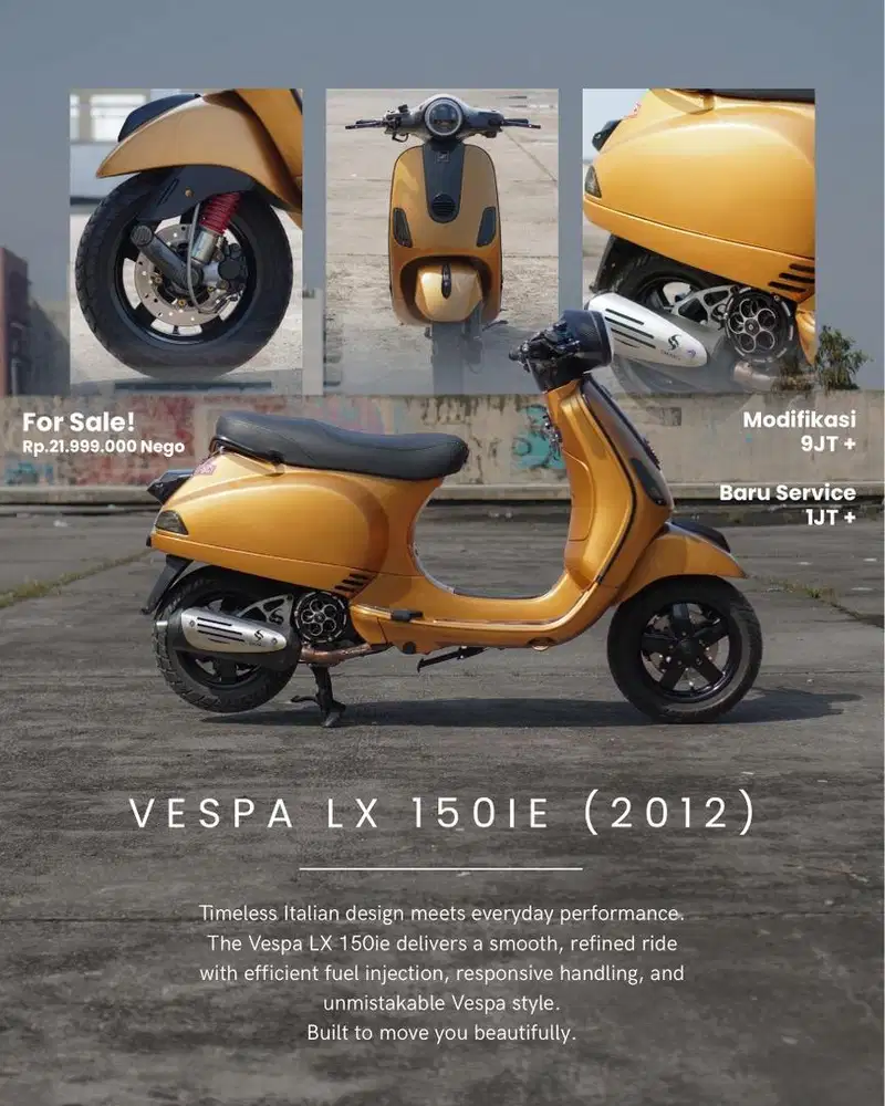 Vespa lx 150cc ie 2012 modif lumayan