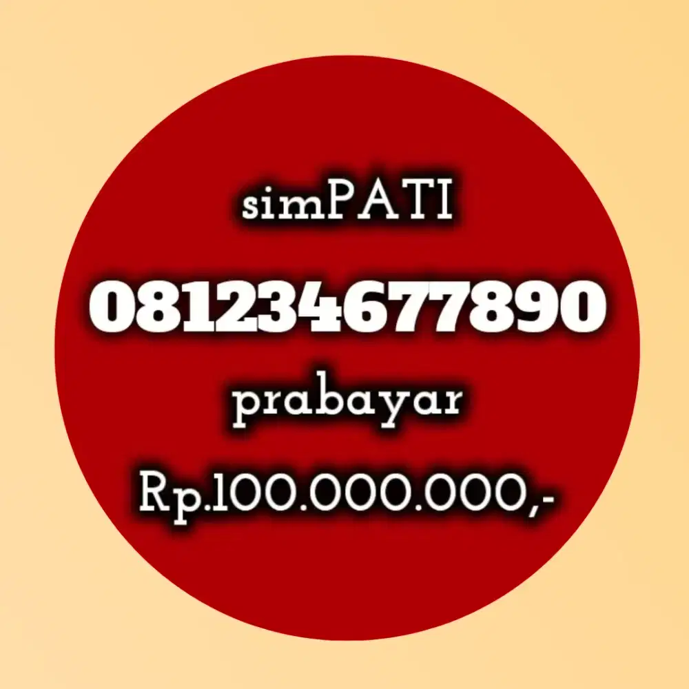 NOMOR CANTIK SIMPATI 34677890