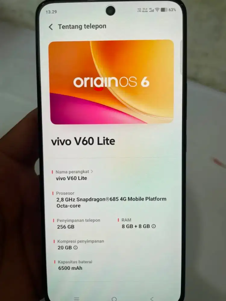 VIVO V60 LITE 4G 8/256 RESMI ORI