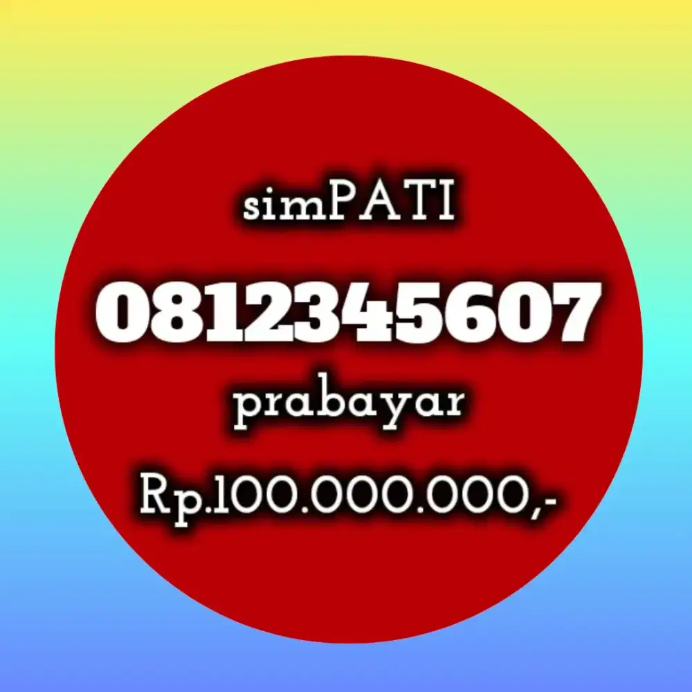 NOMOR CANTIK SIMPATI 12345607