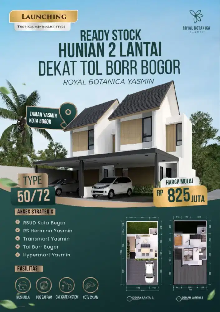 HUNIAN TROPICAL MINIMALIST 2 LANTAI READY STOCK DI KOTA BOGOR!