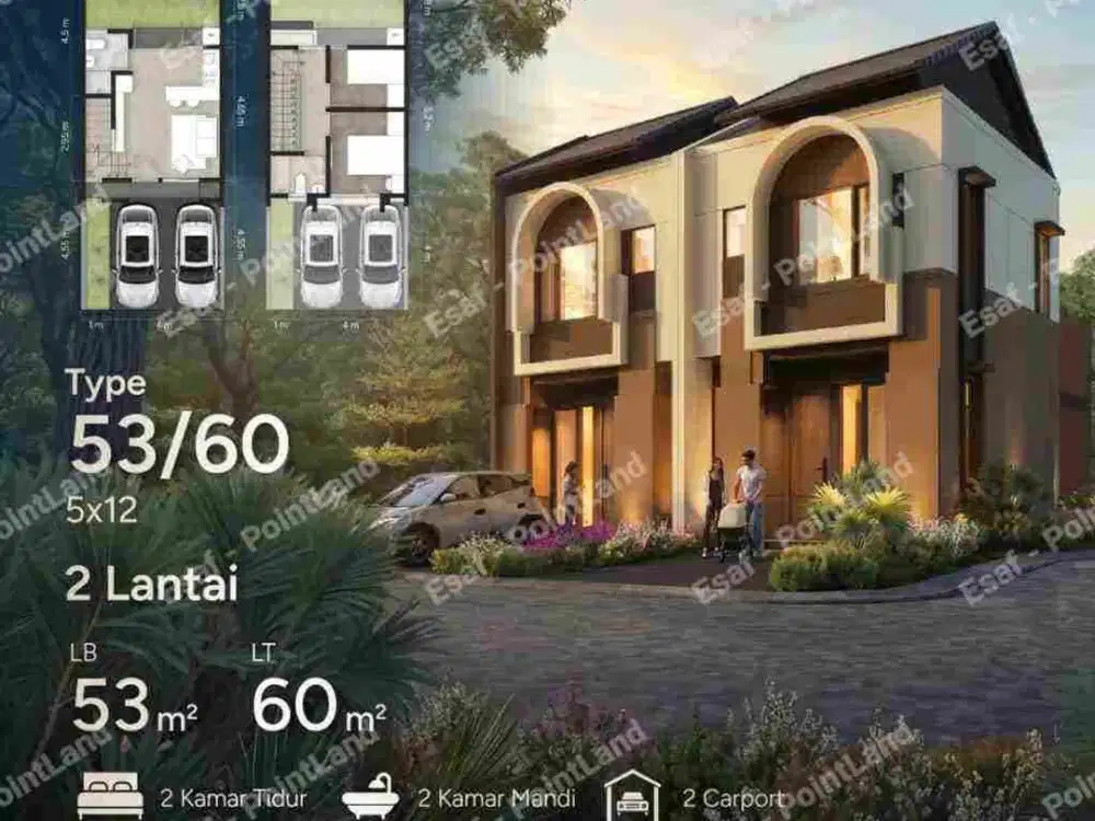 Rumah 2 lantai modern di kawasan BSD harga 1,2 M an