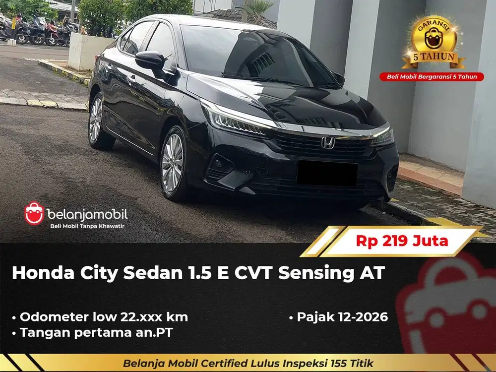 [ LOW KM 22RB ] Honda City Sedan 1.5 E CVT Sensing AT 2023/2024