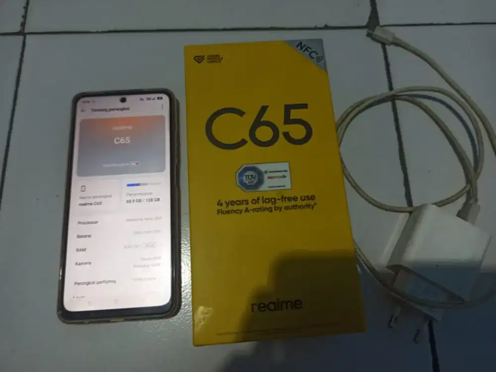 Realme c65 8+8/128 Komplit