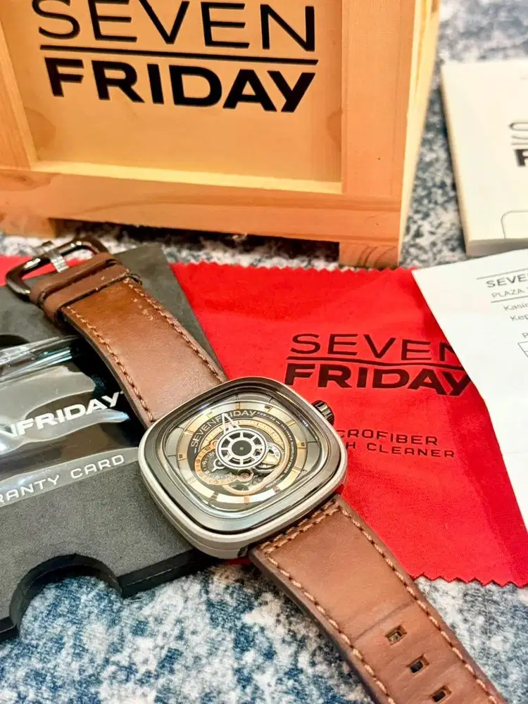 SEVENFRIDAY P2B/01 Industrial Revolution Series BROWN Leather strap