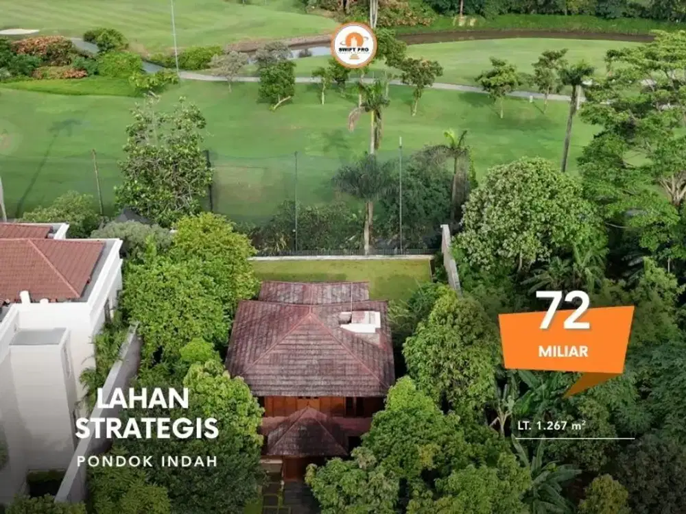 Dijual Murah Pondok Indah View Lapangan Golf Rumah Heritage Konsep Villa Hitung Tanah