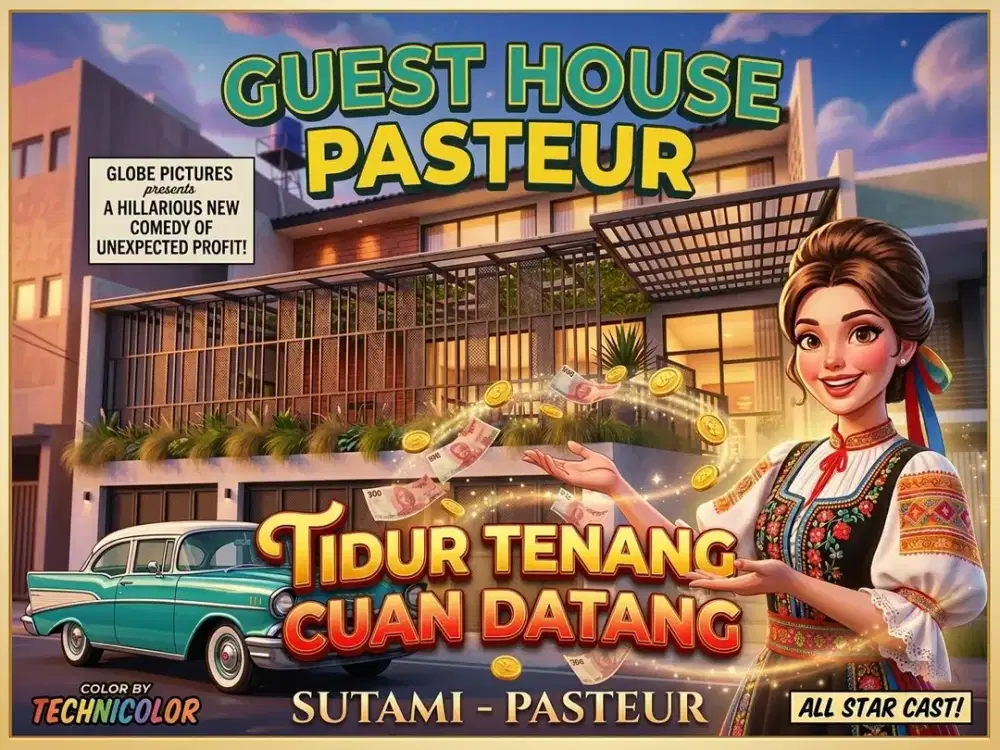 DIJUAL GUEST HOUSE DI PASTEUR, SETRASARI, SUKAJADI, BANDUNG KOTA.