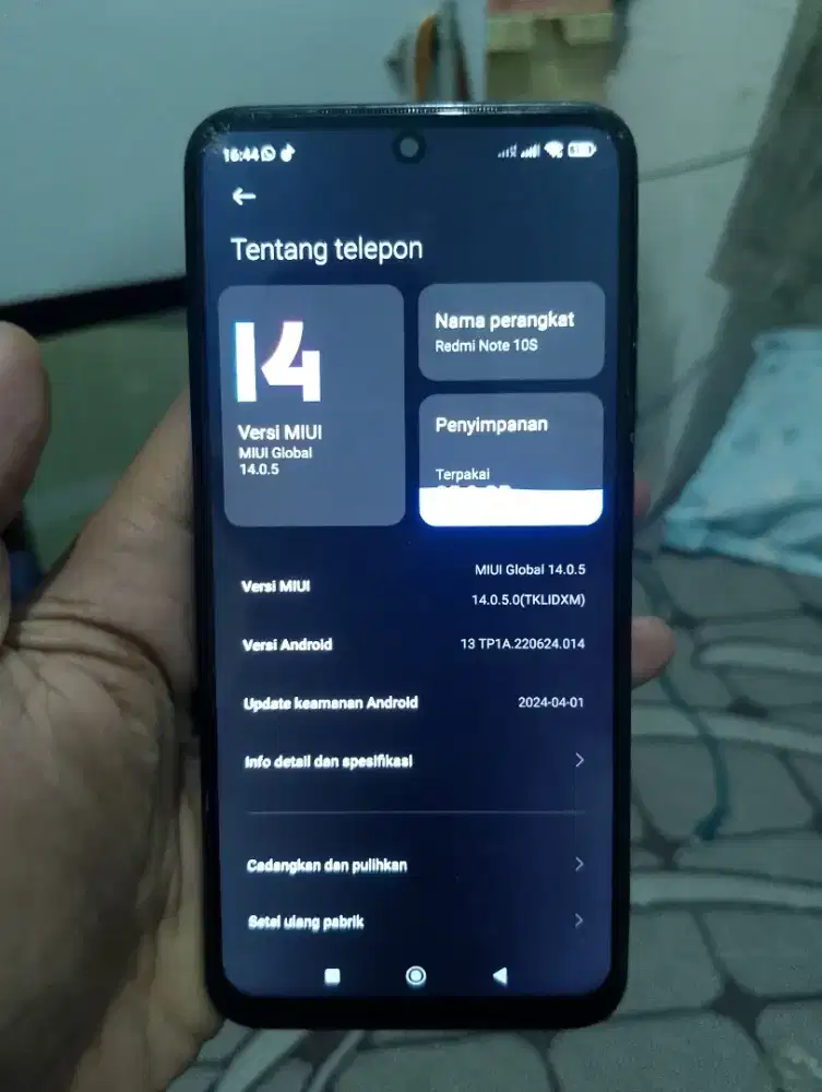 Redmi note 10s 8/128