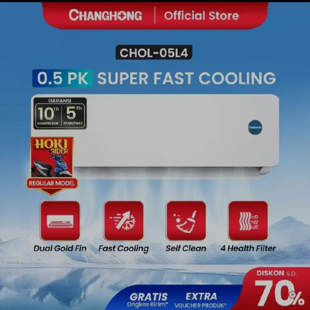 AC SPLIT CHANGHONG 1/2 PK
