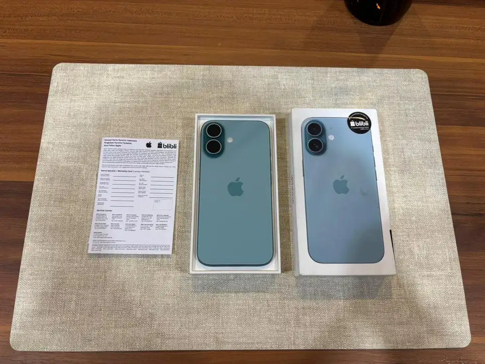 CC 1 iphone 16 128GB teal garansi maret 2027 resmi ibox blibli