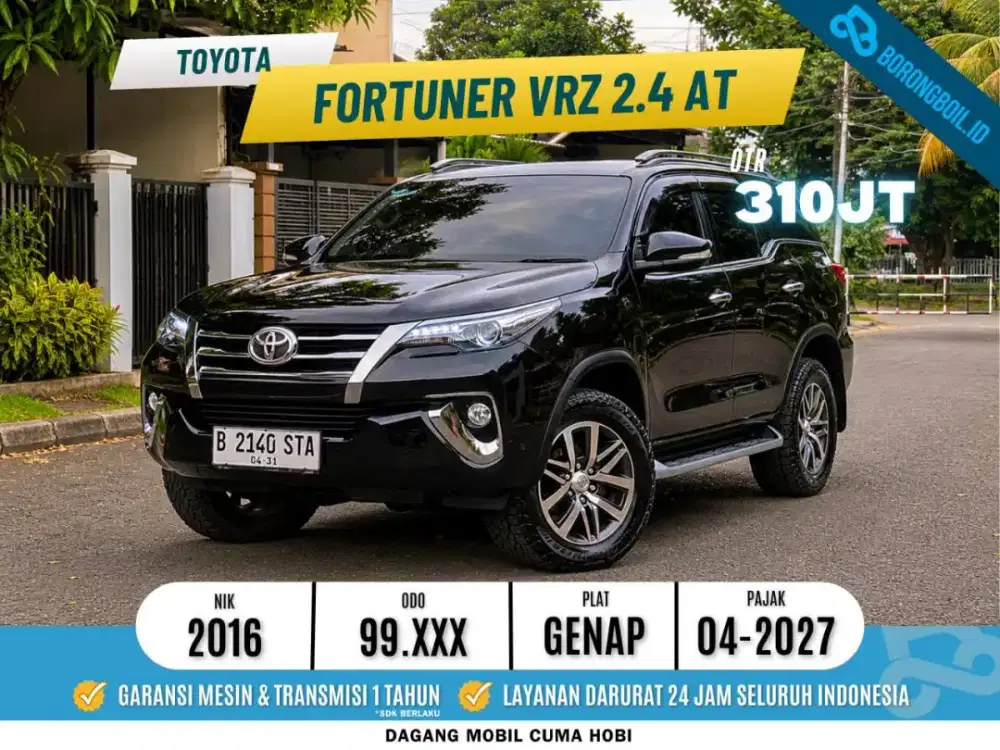 Toyota Fortuner 2.4 VRZ AT 2016 Hitam
