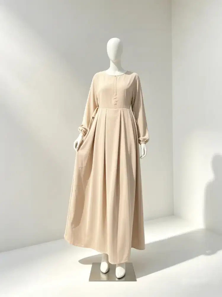 GAMIS DRESS CRINCKLE CREAM