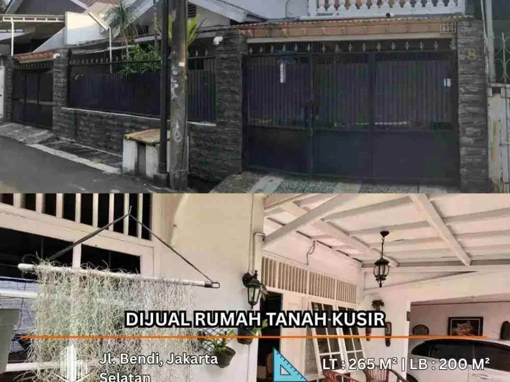 DIJUAL Rumah Tanah Kusir Jl. Bendi, Jakarta Selatan