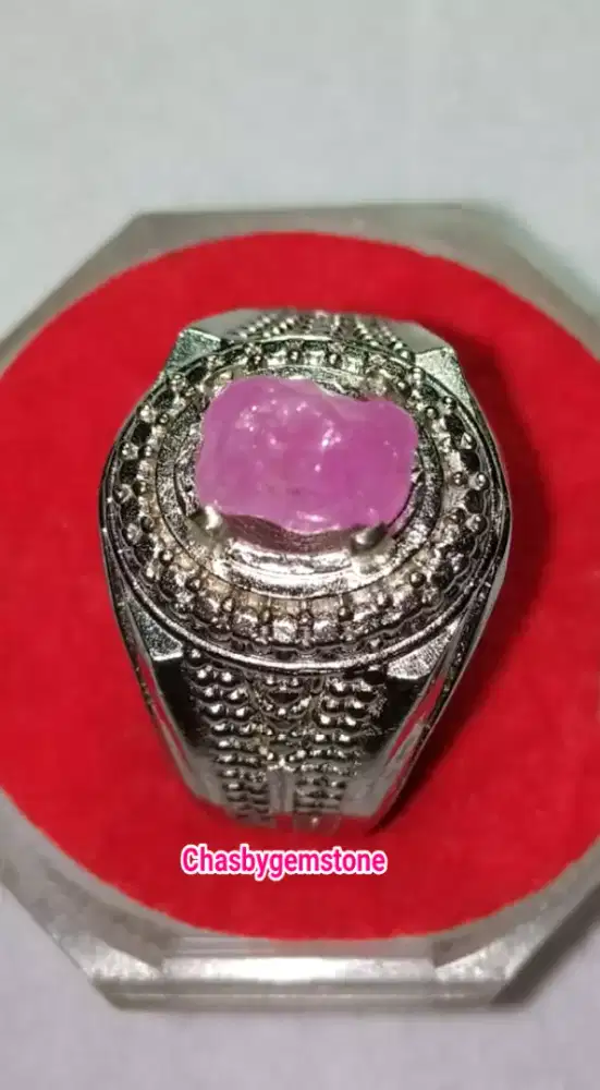 Batu Permata mirah delima-Batu Ruby burma top crystal