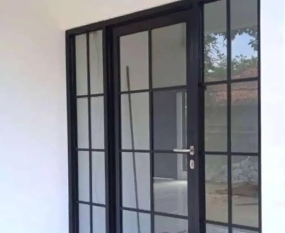 Pintu kaca aluminium @413