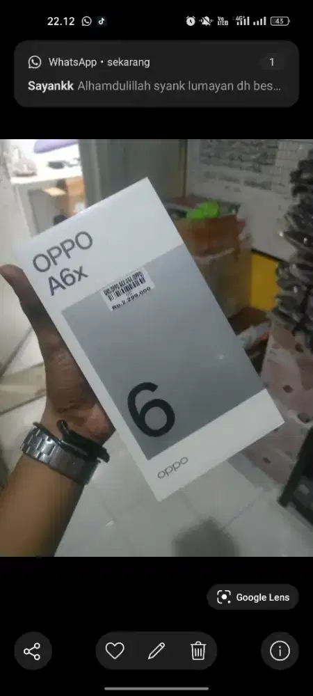 Oppo A6x ram 4+8/64 atlantis Gunungsari