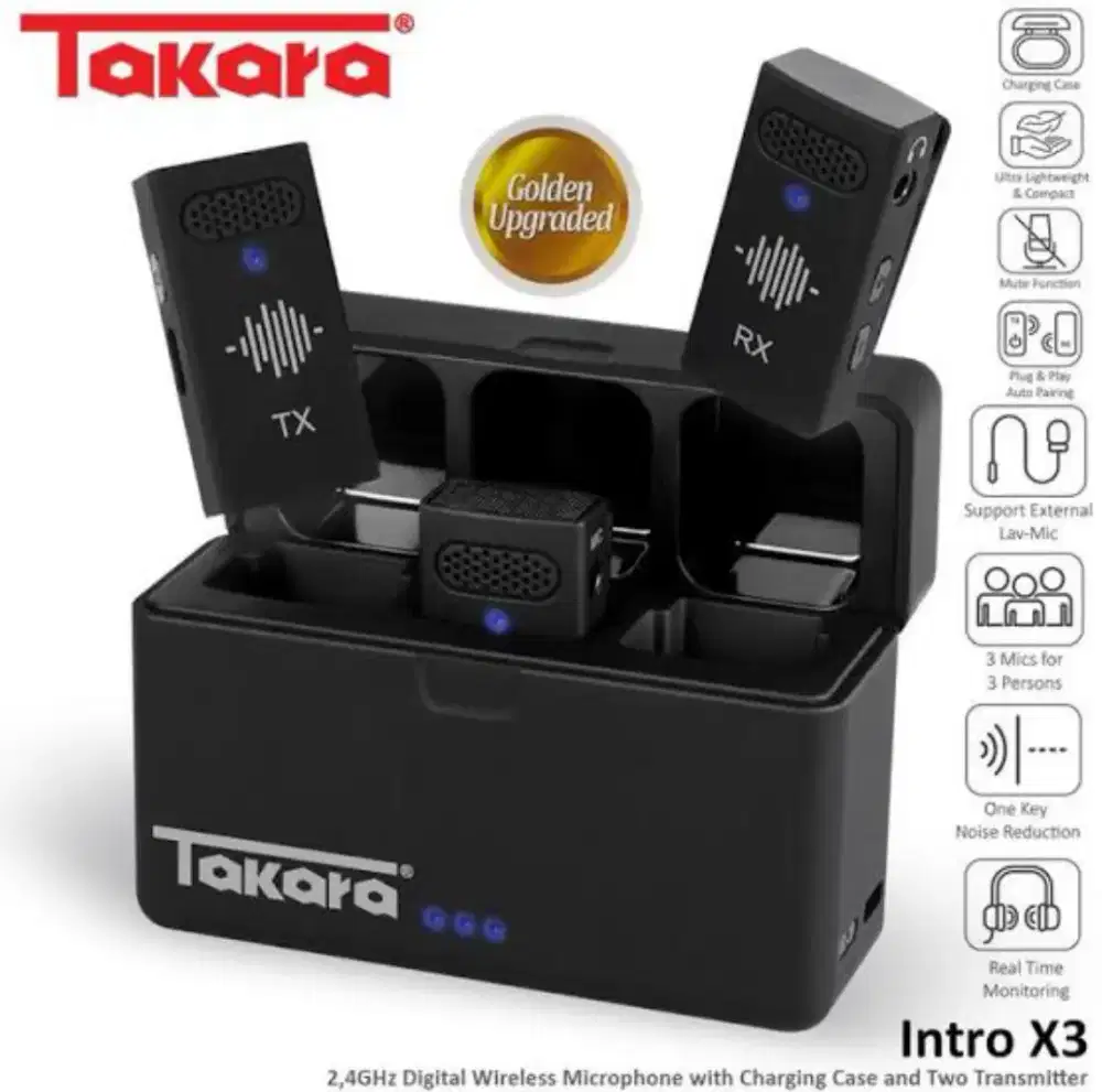 MIC WIRELESS TAKARA INTRO X3 + JAM CASIO [BOTH ORIGINAL]
