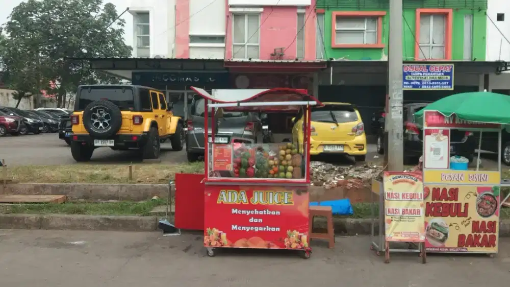 Booth jus Rangka Besi Murah