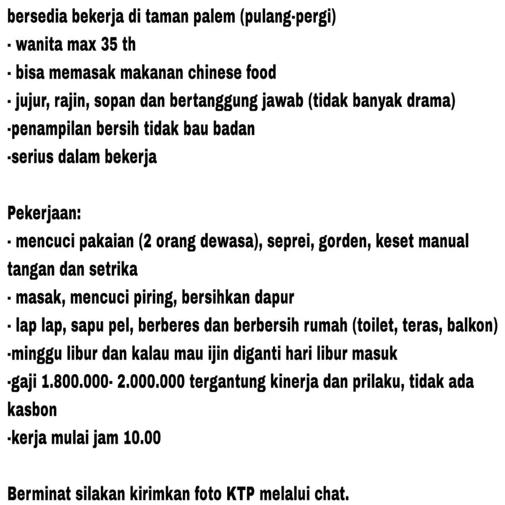 Art prt pulang pergi daerah taman palem