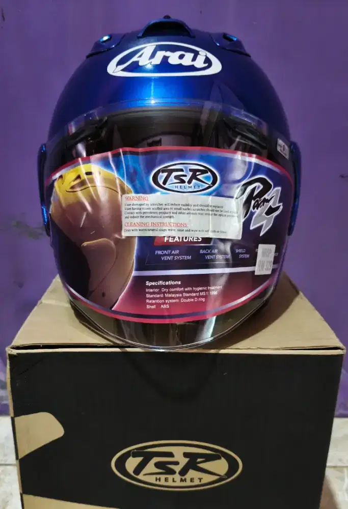 HELM TSR RAM4 ORIGINAL MALIBU BLUE KEREN ABIS