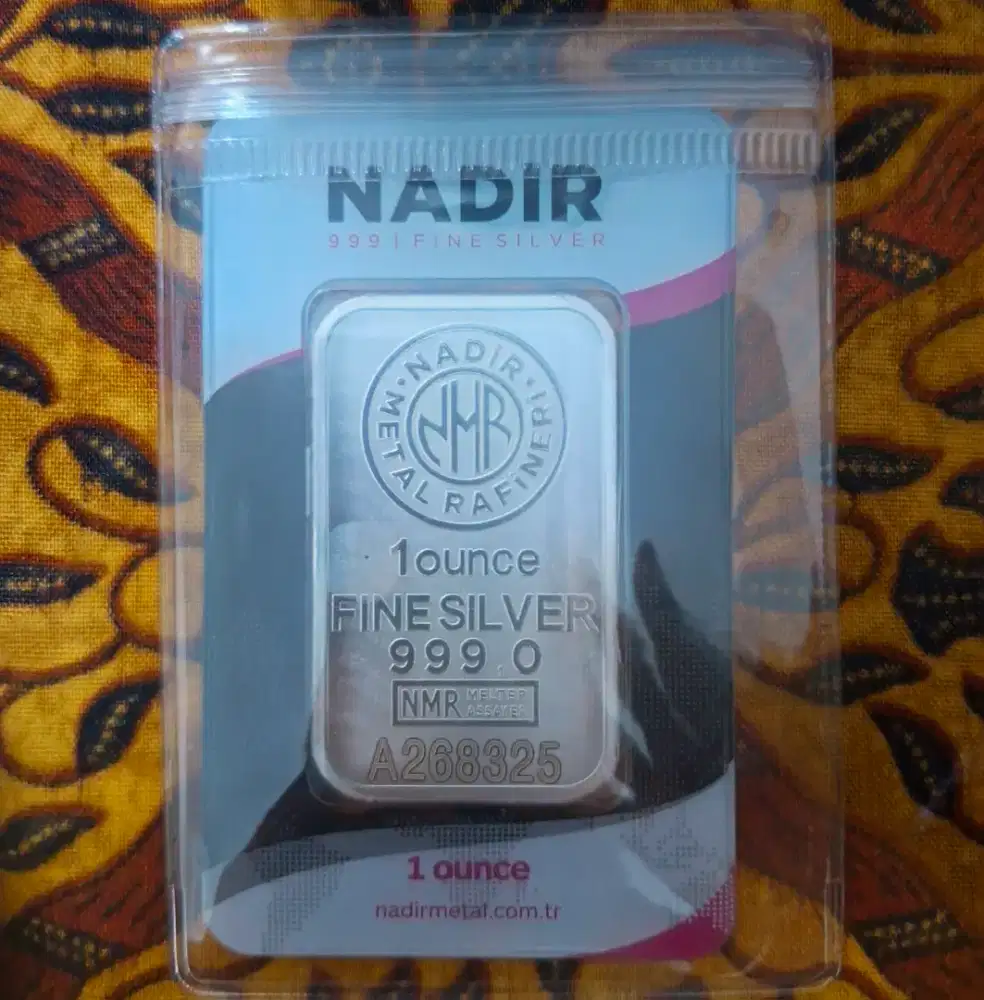 Perak Batangan Nadir 1 Oz 999 Fine Silver Original