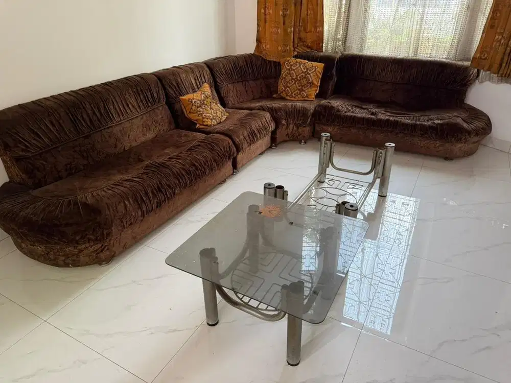 Jual Murah Sofa L dan Meja