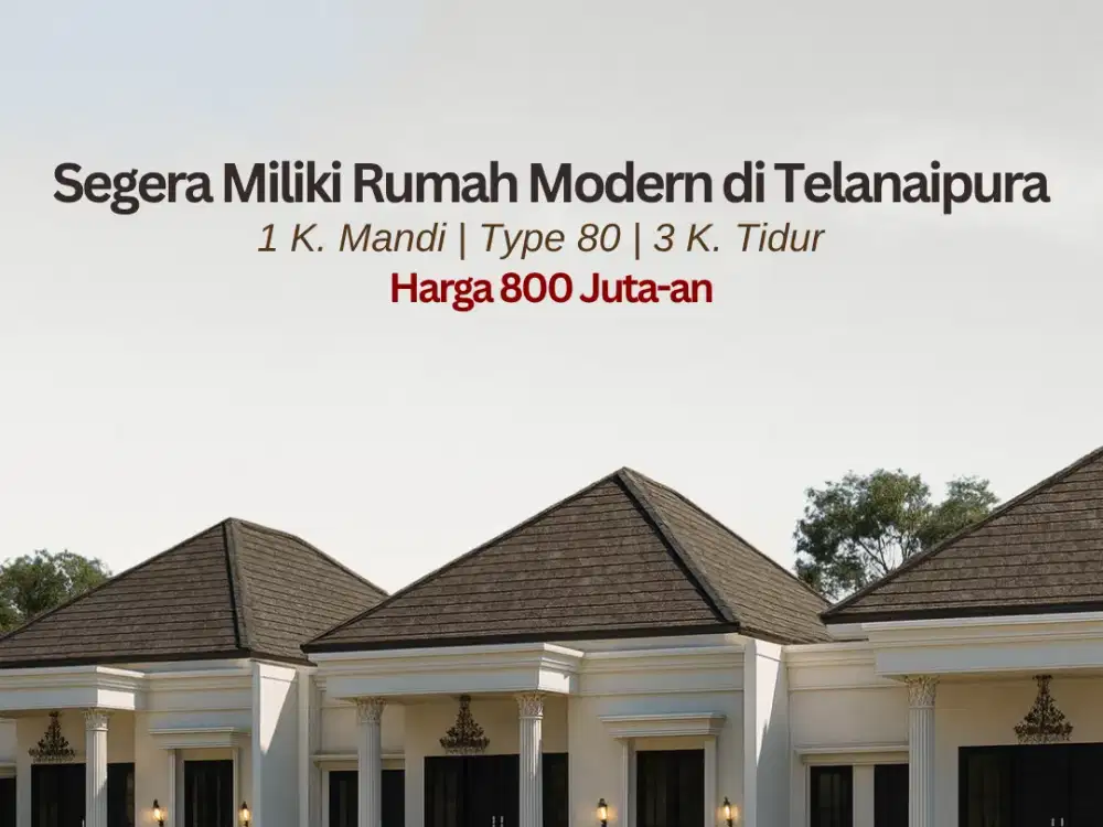 Segera Miliki Rumah Modern di Telanaipura