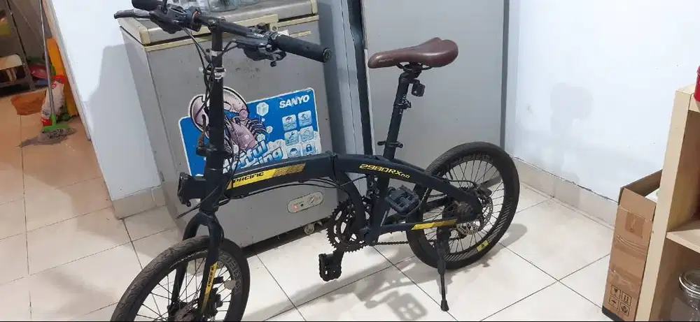 Sepeda lipat Pacific 2980 RX 8.0 Hydraulic - Black-Yellow, 16 Inch