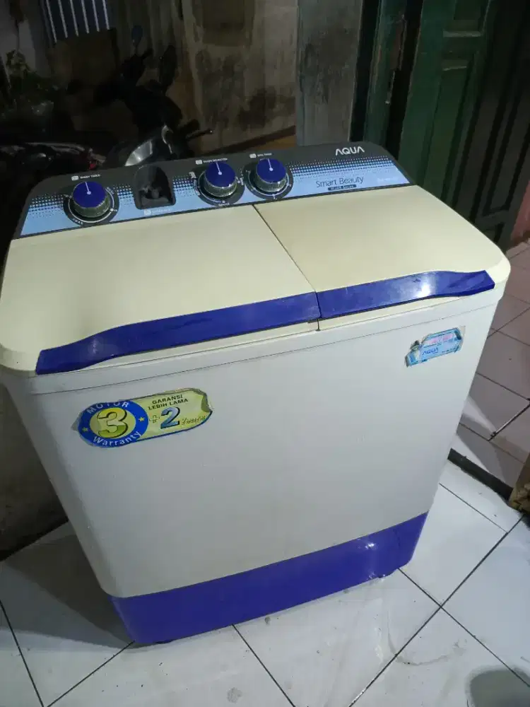 Mesin cuci merek AQUA HIJAB SERIES 8kg normal Joss tinggal pake bosku.