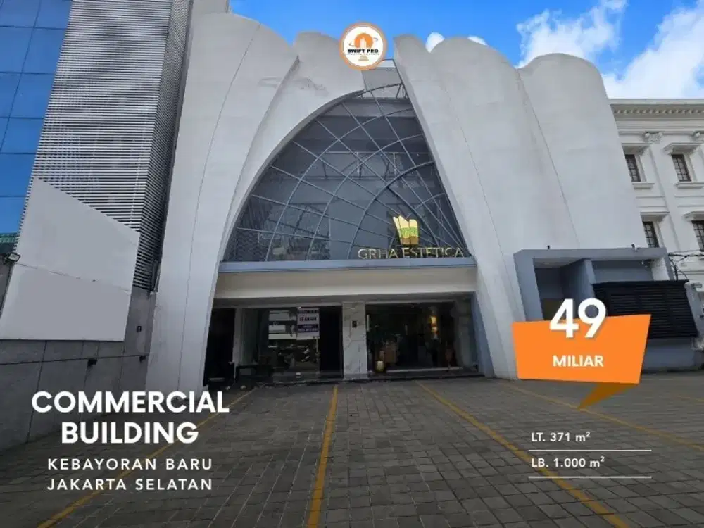 Gedung Komersial 4 lantai di lokasi paling strategis kebayoran baru cocok untuk usaha SHM, IMB
