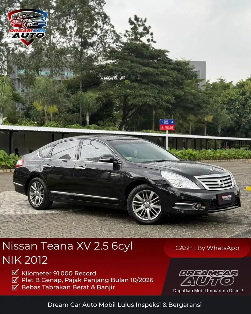 Km 91rb Nissan Teana XV V6 NIK 2012 Hitam