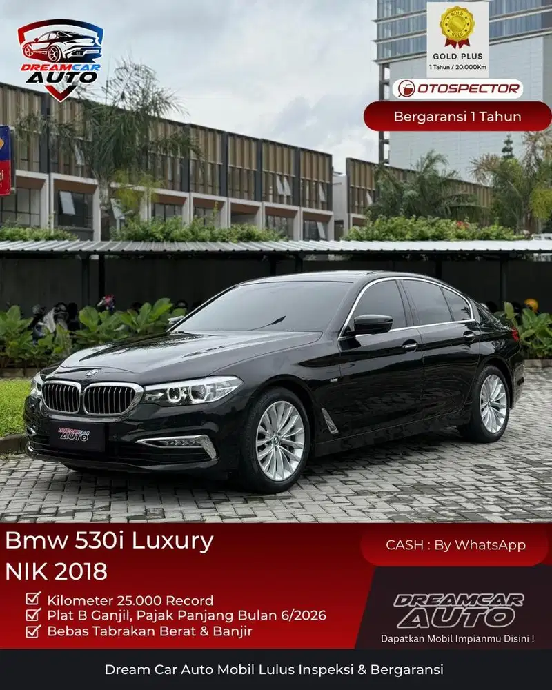 BMW 530i Luxury NIK 2018 Hitam Km 25.000 Mint Condition E300 AMG