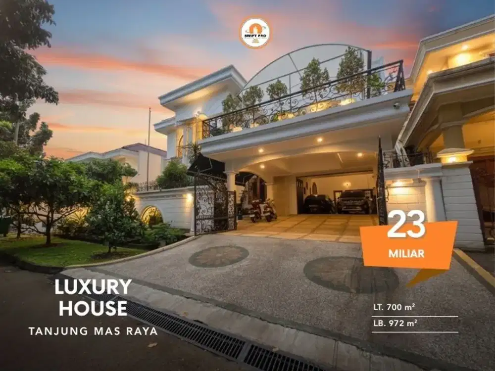 Rumah Mewah 2 lantai SHM siap huni row jalan lebar di perumahan elite Tanjung Mas sebelah AEON Mall Tanjung Barat