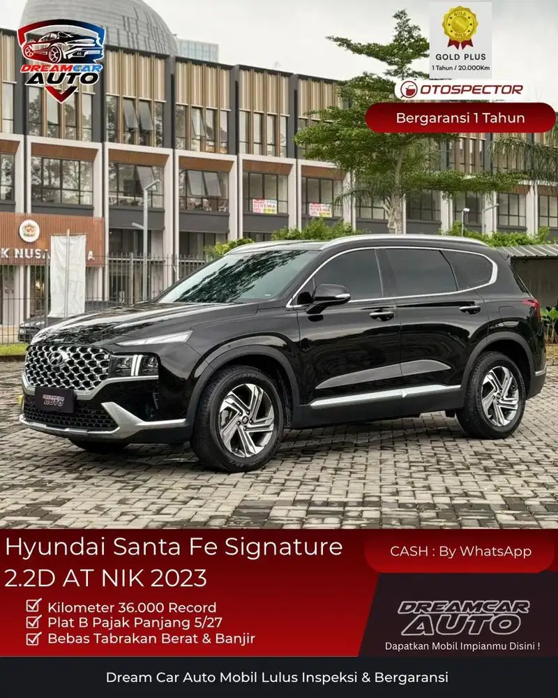 Hyundai Santa Fe Diesel Signature Nik 2023 Hitam Palisade Vrz Dakar
